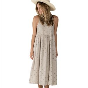 Rylee and Cru Zoe Palm maxi dress